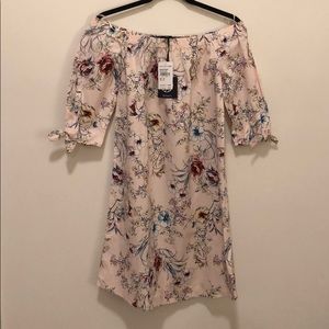 floral off the shoulder dress